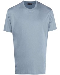 Мужская голубая футболка с круглым вырезом от Tom Ford