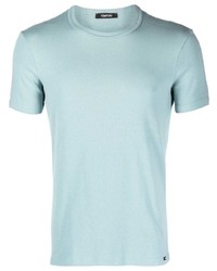 Мужская голубая футболка с круглым вырезом от Tom Ford