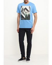 Мужская голубая футболка с круглым вырезом от Tom Tailor