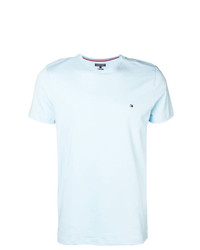 Мужская голубая футболка с круглым вырезом от Tommy Hilfiger