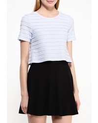 Женская голубая футболка с круглым вырезом от Topshop