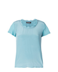 Женская голубая футболка с круглым вырезом от Twin-Set