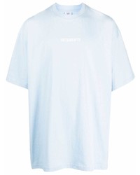 Мужская голубая футболка с круглым вырезом от Vetements