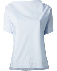 Женская голубая футболка с круглым вырезом от Vionnet