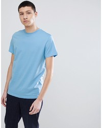 Мужская голубая футболка с круглым вырезом от Weekday