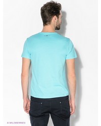 Мужская голубая футболка с принтом от Baon