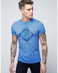 Мужская голубая футболка с принтом от Pepe Jeans