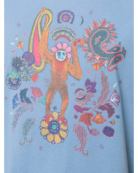 Мужская голубая футболка с принтом от Paul Smith