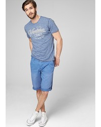 Мужская голубая футболка с принтом от s.Oliver