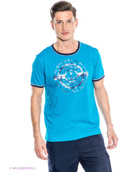 Мужская голубая футболка с принтом от Stayer