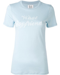 Женская голубая футболка с принтом от Zoe Karssen