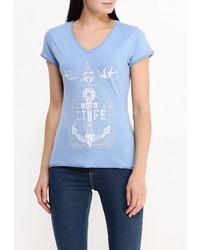 Женская голубая футболка от Baon