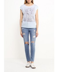 Женская голубая футболка от Bruebeck