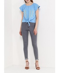 Женская голубая футболка от Camomilla