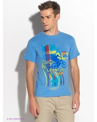 Мужская голубая футболка от D.S