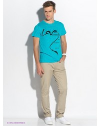 Мужская голубая футболка от D.S