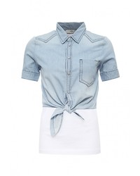 Женская голубая футболка от Diesel