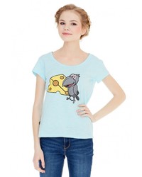 Женская голубая футболка от Grezzo