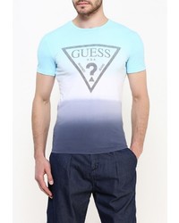 Мужская голубая футболка от Guess Jeans