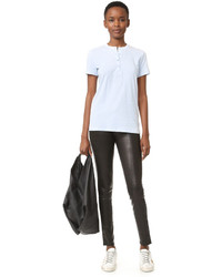 Женская голубая футболка от Helmut Lang