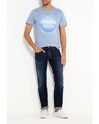 Мужская голубая футболка от Jack &amp; Jones