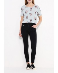 Женская голубая футболка от Jennyfer