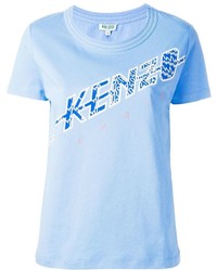 Женская голубая футболка от Kenzo