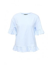 Женская голубая футболка от LOST INK