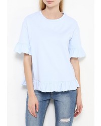 Женская голубая футболка от LOST INK