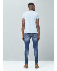 Мужская голубая футболка от Mango Man