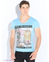 Мужская голубая футболка от Marco Masini