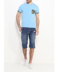 Мужская голубая футболка от Mezaguz