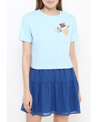 Женская голубая футболка от Modis