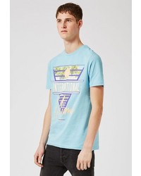 Мужская голубая футболка от Topman