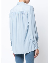 Голубая шелковая блузка от Frame