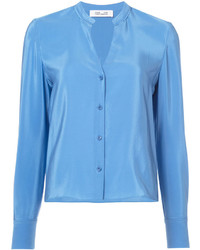 Голубая шелковая блузка от Diane von Furstenberg