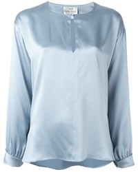 Голубая шелковая блузка от Forte Forte