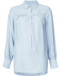 Голубая шелковая блузка от Frame