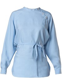 Голубая шелковая блузка от Isabel Marant