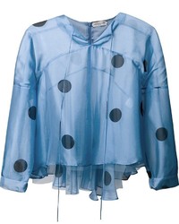 Голубая шелковая блузка от Natasha Zinko