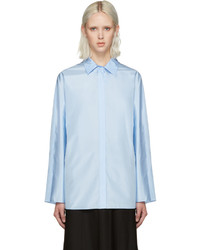 Голубая шелковая блузка от Nina Ricci