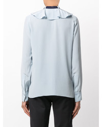 Голубая шелковая блузка от Joseph