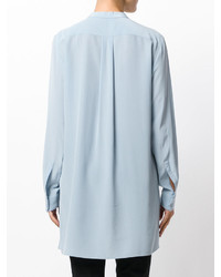 Женская голубая шелковая рубашка от Joseph