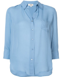 Женская голубая шелковая рубашка от L'Agence