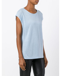 Женская голубая шелковая футболка от Rag & Bone