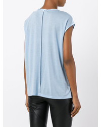 Женская голубая шелковая футболка от Rag & Bone