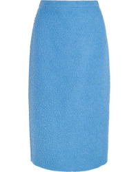 Голубая шелковая юбка