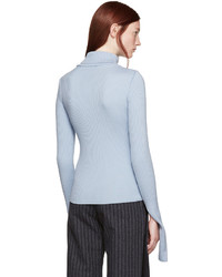 Женская голубая шерстяная водолазка от Jacquemus