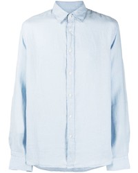 Мужская голубая шерстяная рубашка с длинным рукавом от Woolrich