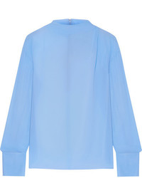 Голубая шифоновая блузка от Emilio Pucci